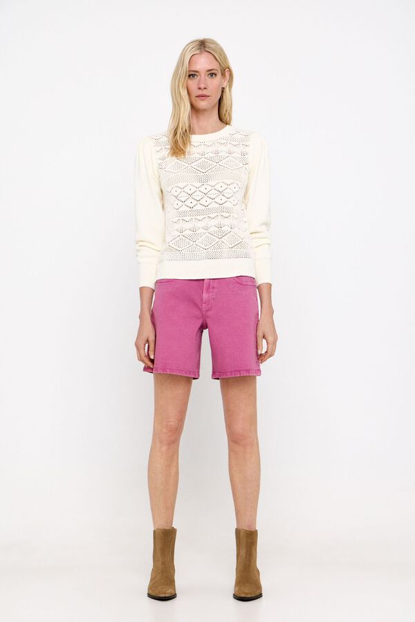 Cortefiel Bermuda vaqueira conforto Roxo