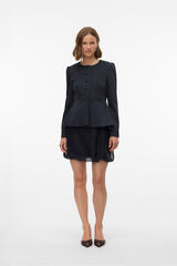 Vero Moda Blazer satinada de mujer con mangas abullonadas Negro