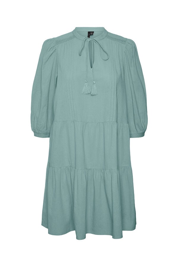 Vero Moda Vestido mangas globo Turquesa
