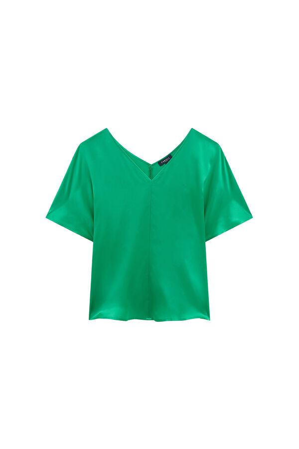 Caroll Blusa seda Verde