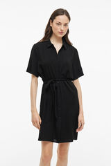Vila Vestido camisero corto Negro