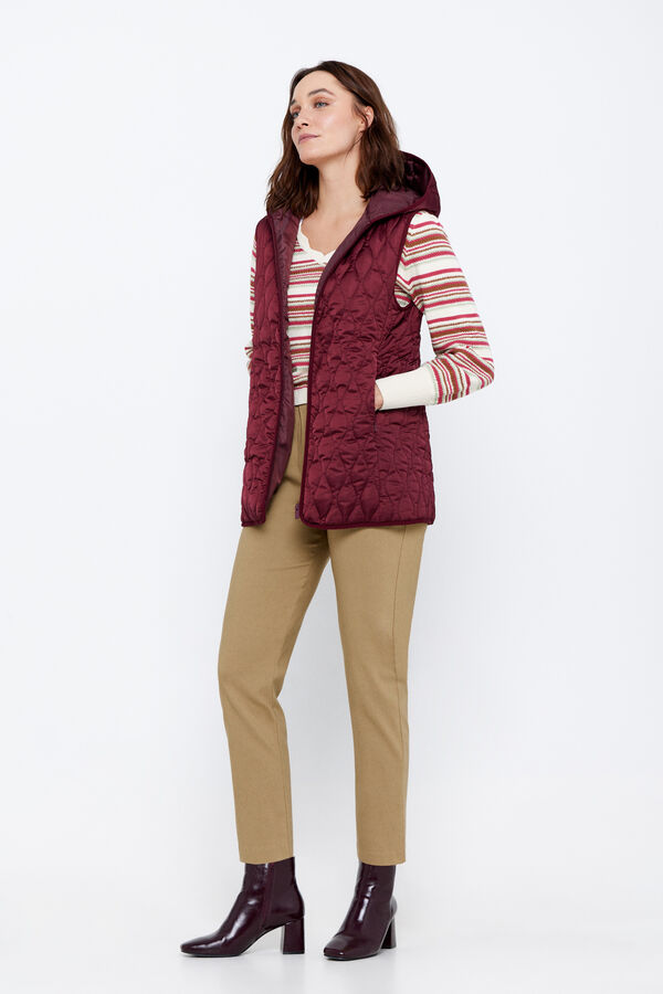 Cortefiel Colete ultraleve water repellent Roxo