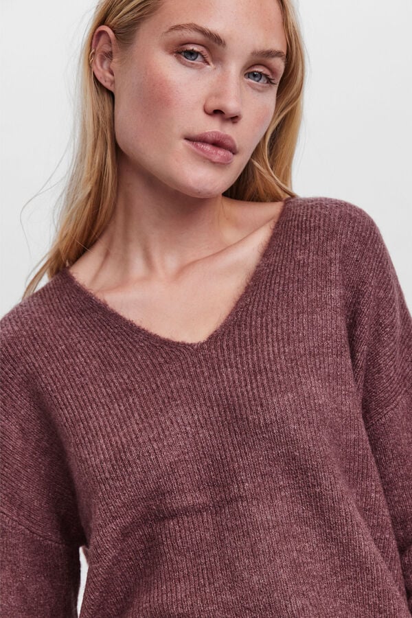 Vero Moda Jersey b&aacute;sico de punto Vino