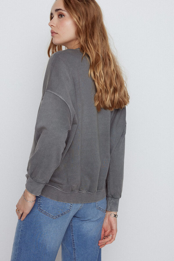 Slowlove Sudadera gris amplia Gris
