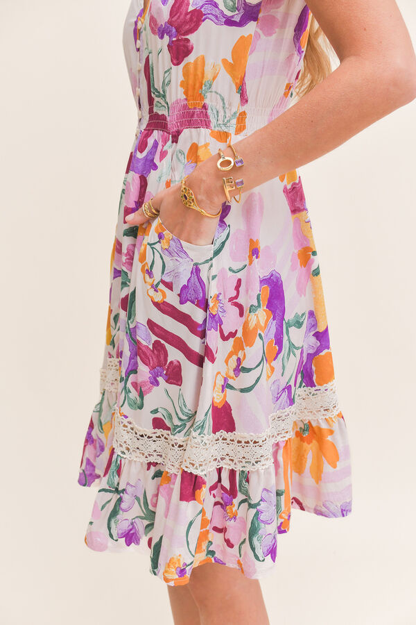 Jaase Vestido curto Carmen Impress&atilde;o