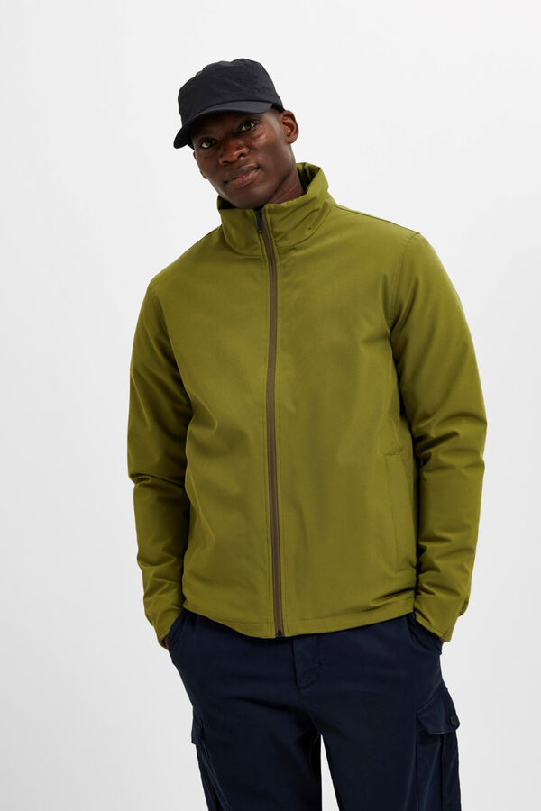 Selected Casaco curto imperme&aacute;vel 100% sustent&aacute;vel Verde