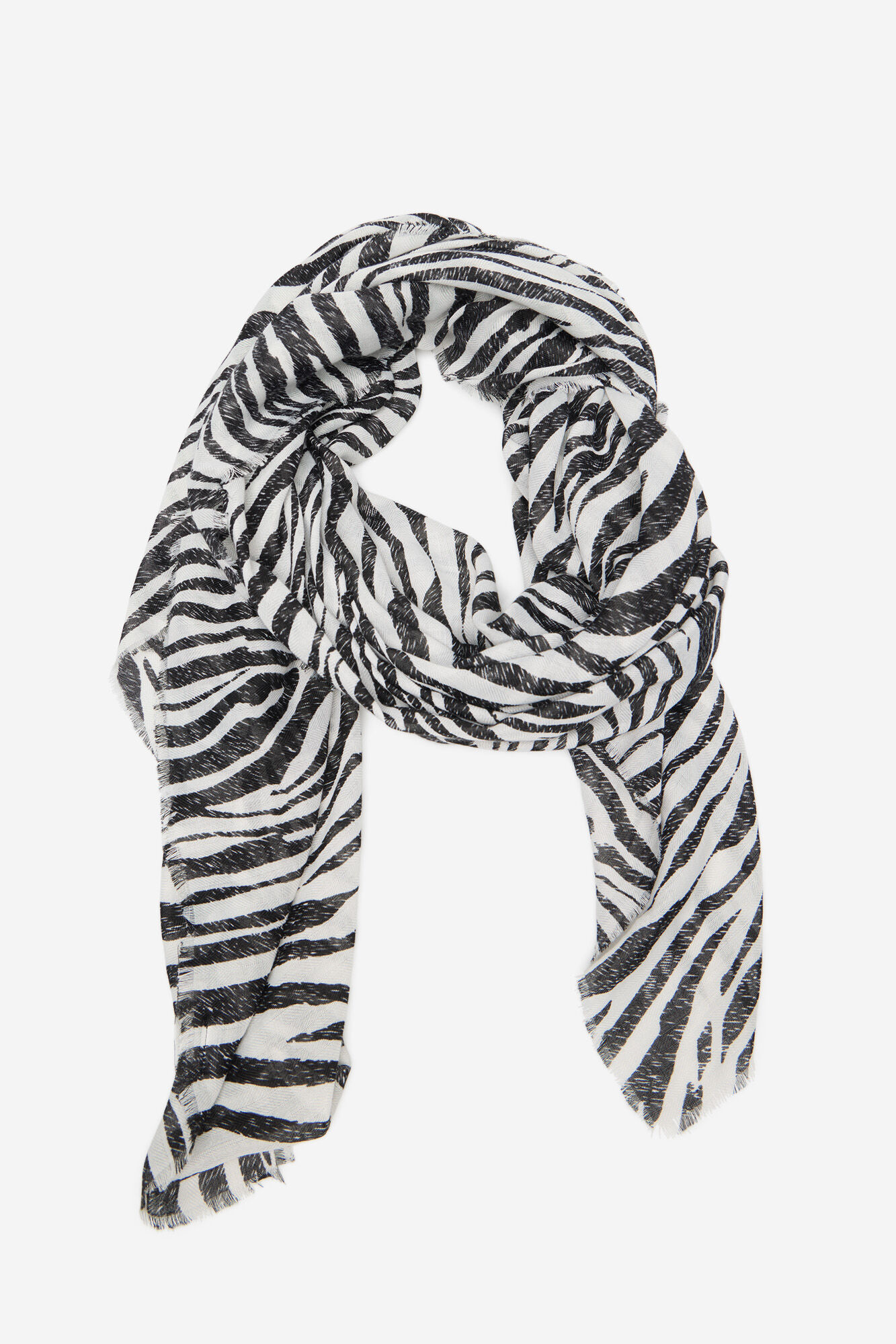Cortefiel Fular con estampado de cebra