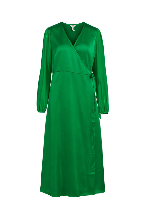 Cortefiel Vestido largo envolvente Verde