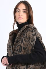 Molly Bracken Abrigo estilo capa de cuadros Marr&oacute;n