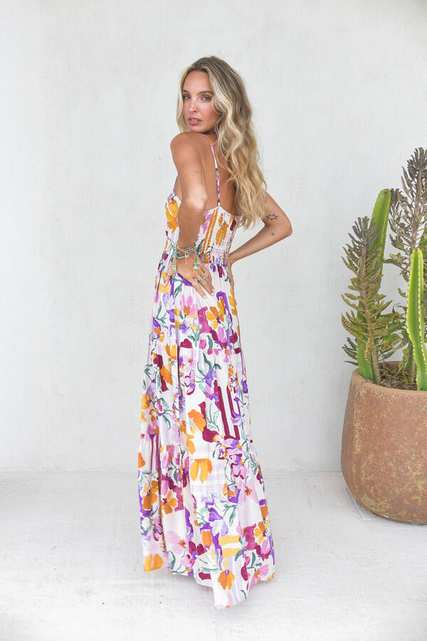 Jaase Vestido comprido Impress&atilde;o