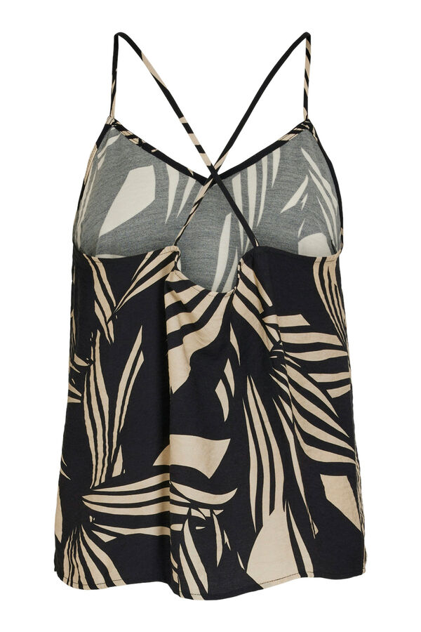 Vila Top de tirantes estampado Negro