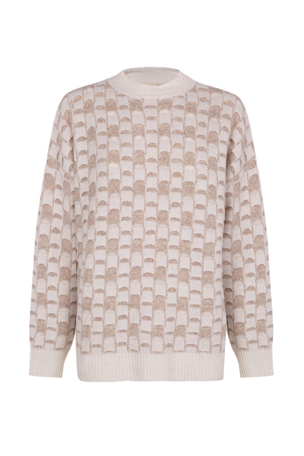 Slowlove Jersey estructura bicolor Marfil