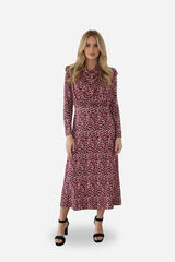 Cupl&eacute; Vestido midi punto estampado geometrico Multicolor