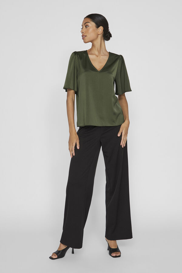 Vila Blusa de manga curta Verde