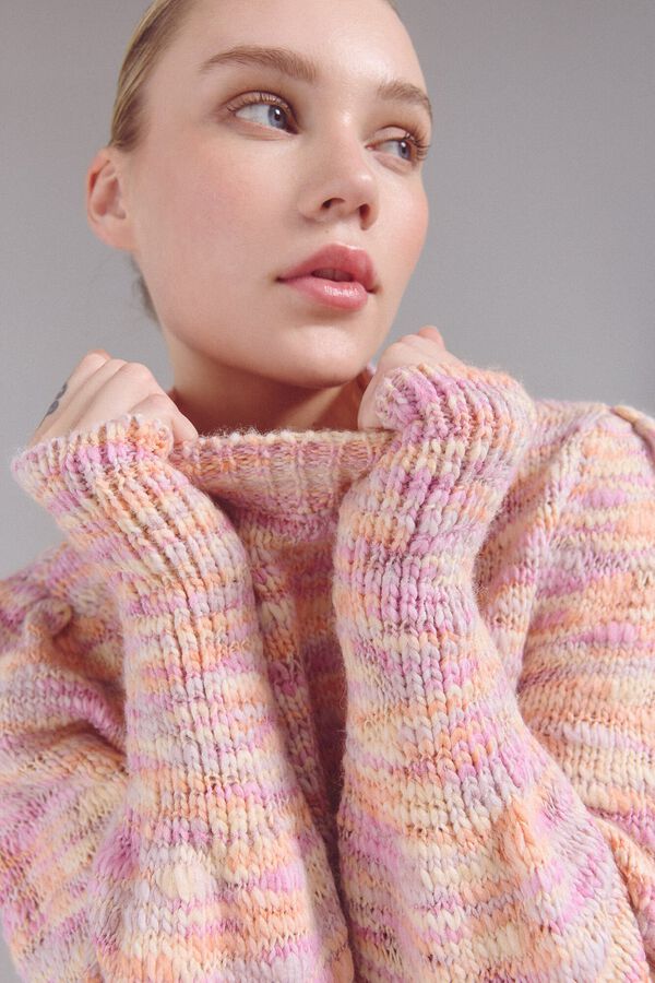 Slowlove Jersey punto fantas&iacute;a Estampado naranja