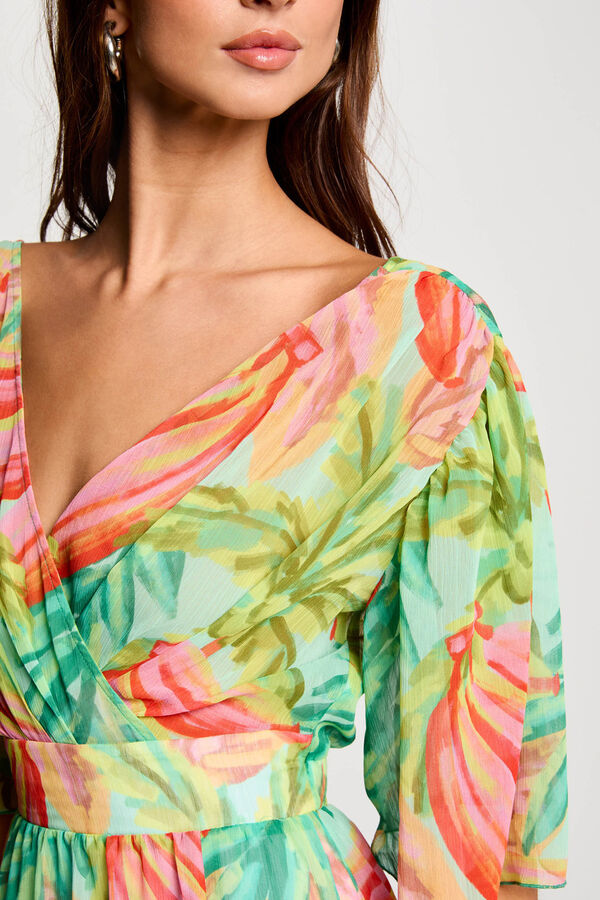 Morgan Vestido comprido estampado Multicolorido