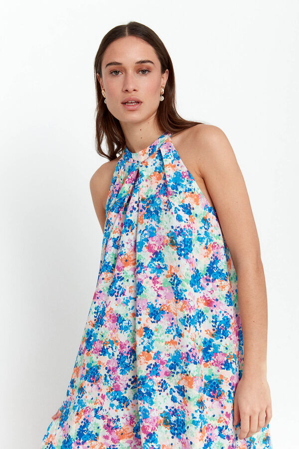Vero Moda Vestido corto cuello halter Amarillo