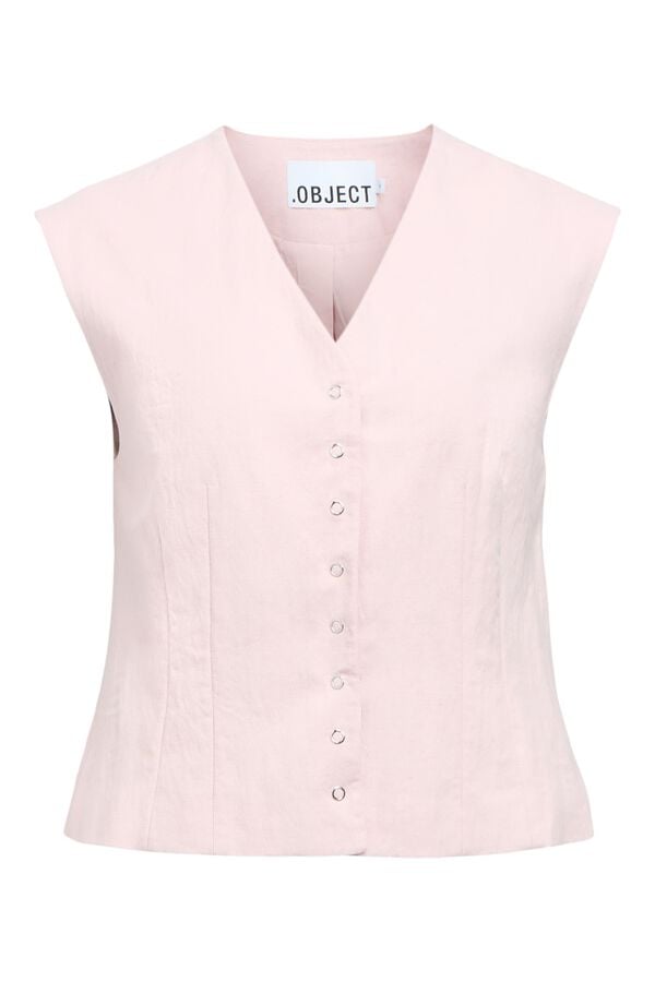 Object Chaleco pinzas lino Rosa