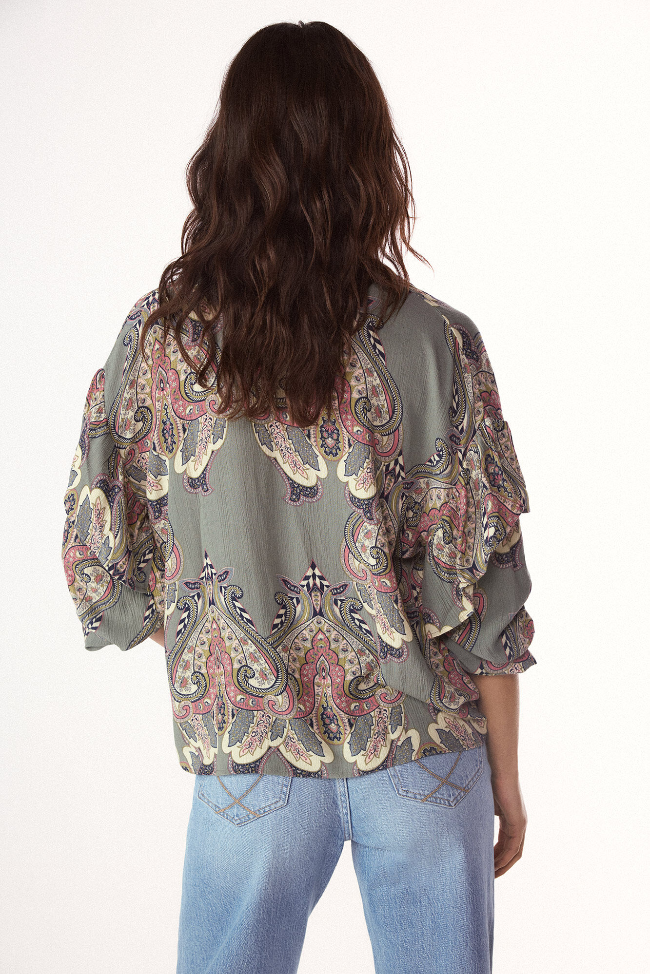 Slowlove Blusa estampada com folho