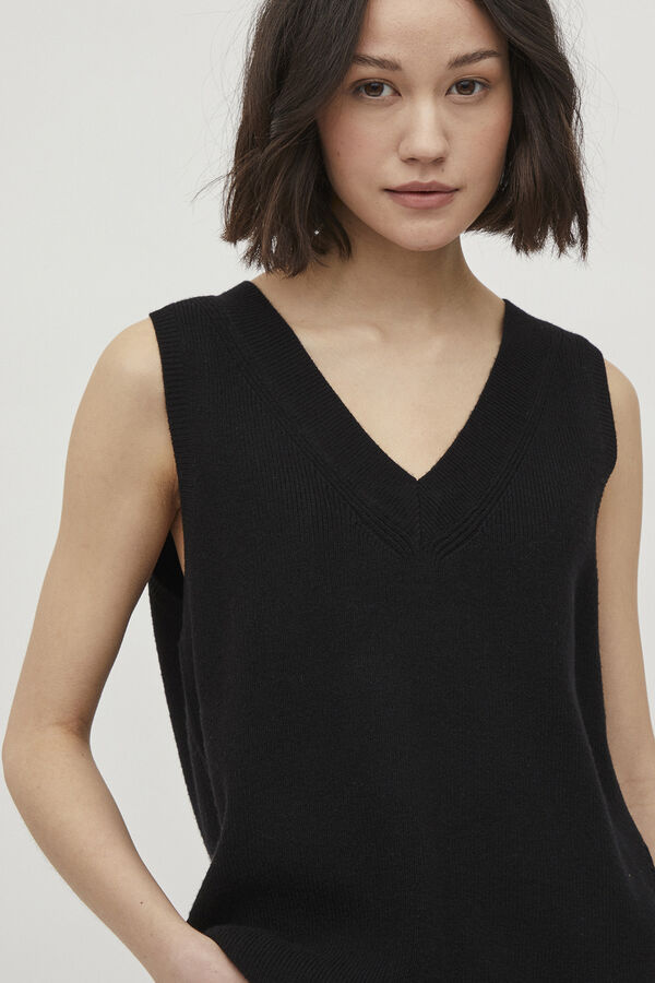 Vila Colete de malha  Preto