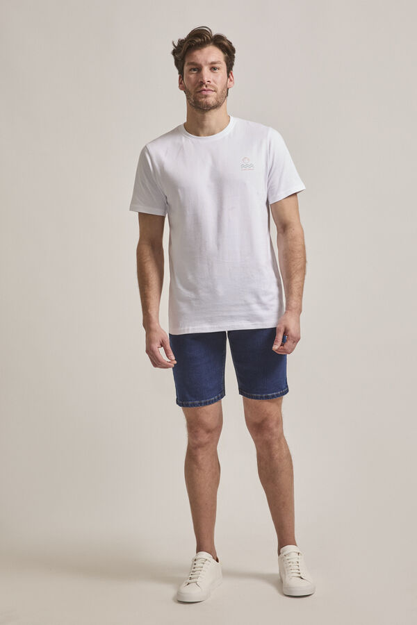 Street Monkey Camiseta manga curta da moda Branco