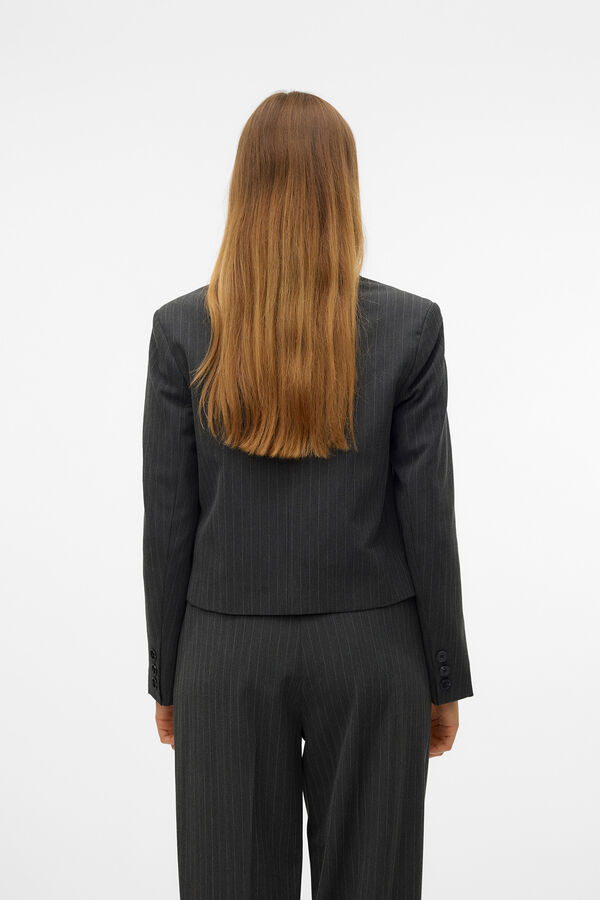 Vero Moda Blazer curto riscas Cinzento