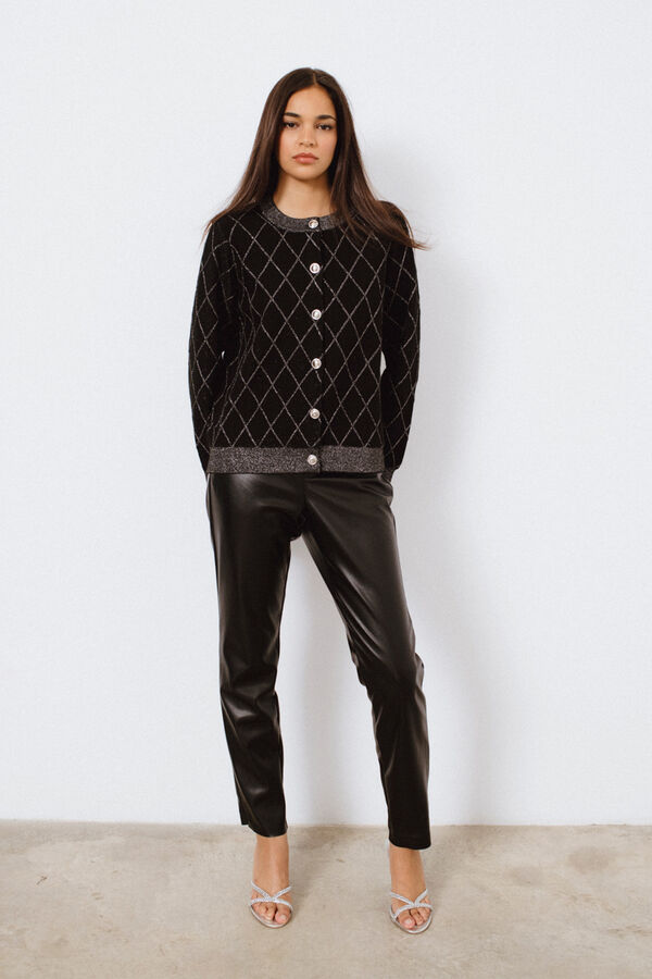 Vila Casaco casaco de malha lurex Preto