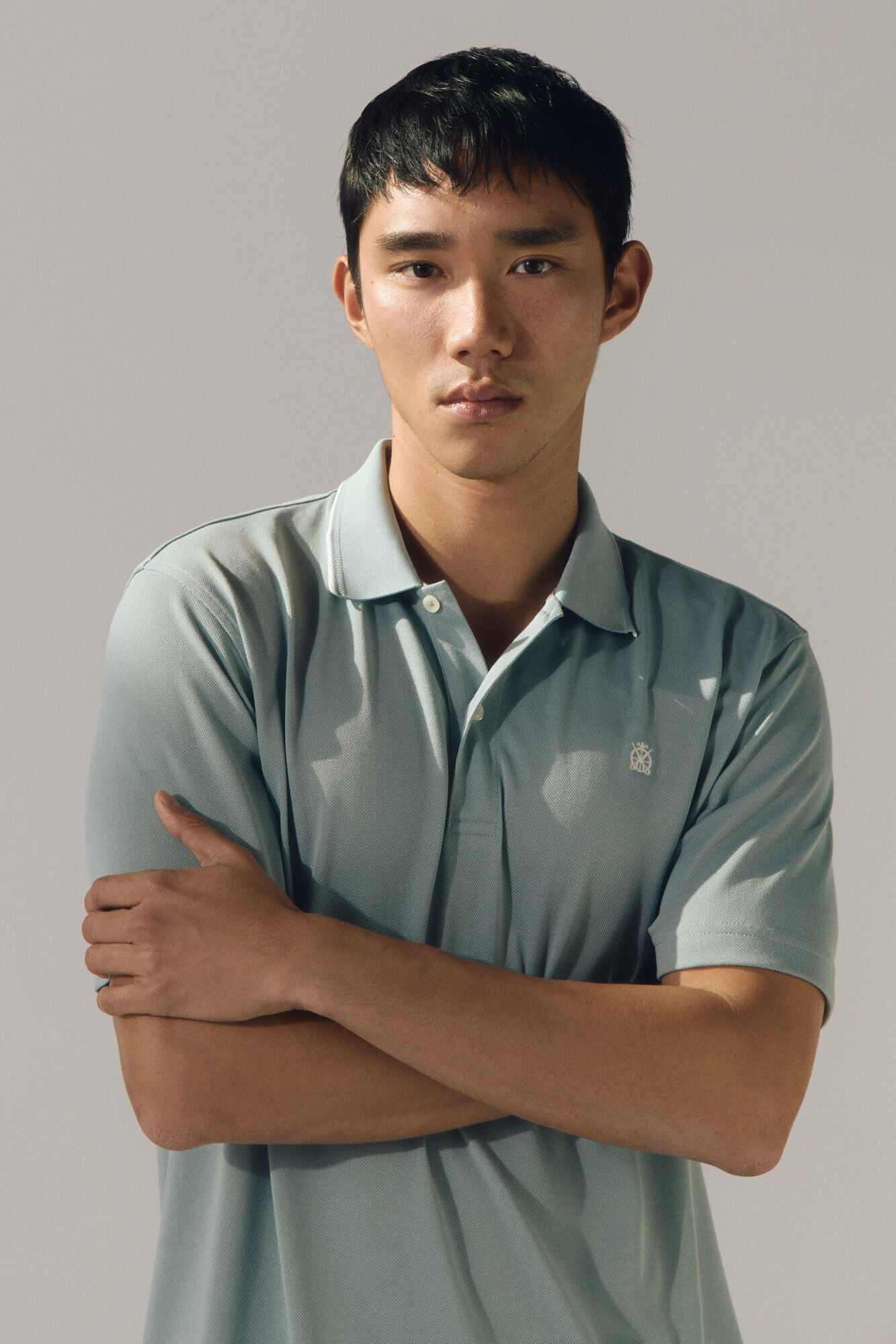 Cortefiel Camisa p&oacute;lo com gola jacquard Coolmax&reg;