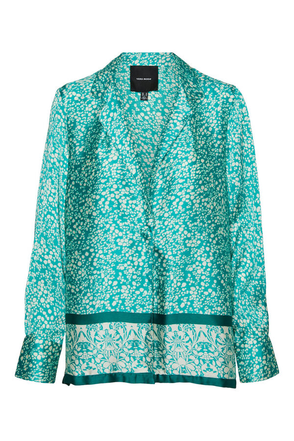 Vero Moda Blazer fluida estampada Turquesa