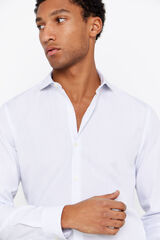 Cortefiel Camisa formal riscas corte slim f&aacute;cil de engomar Azul