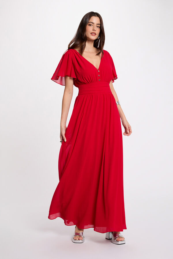 Morgan Vestido largo fluido Rojo