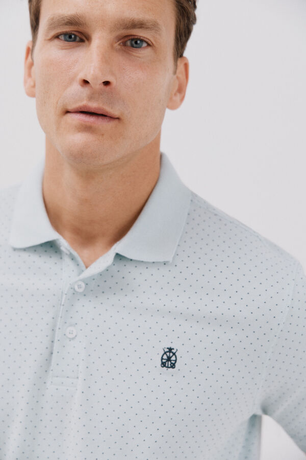 Cortefiel Polo estampado Azul