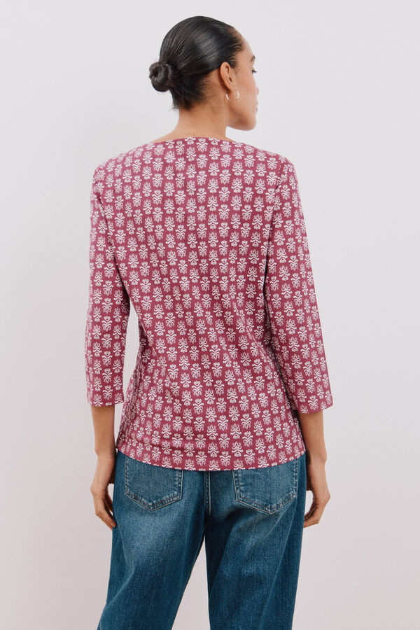 Cortefiel Camiseta b&aacute;sica escote barco Multicolor