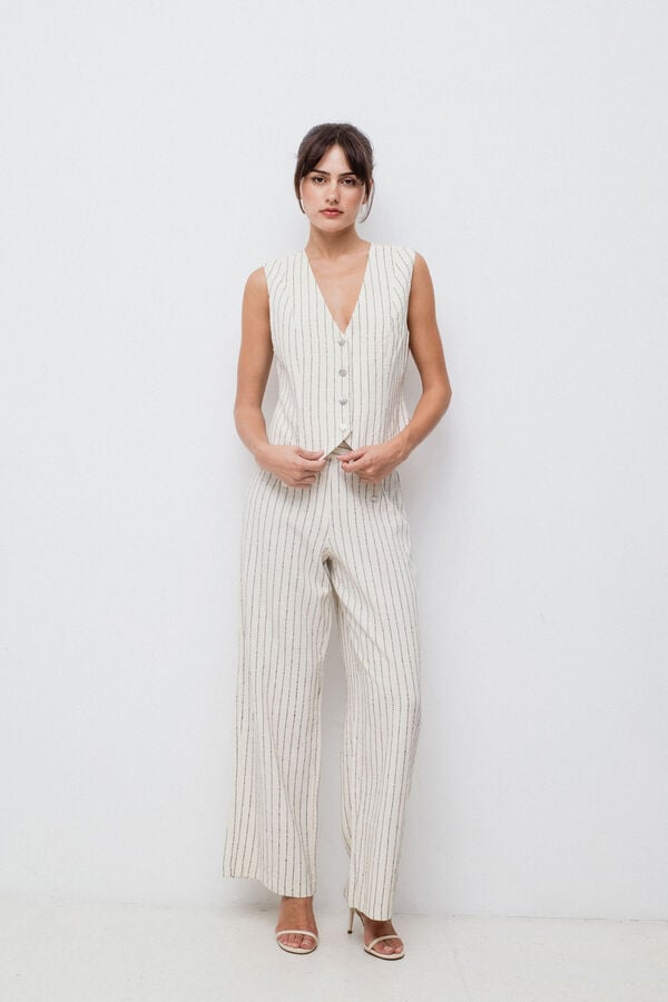 Vila Colete de vestido abotoado Cinzento