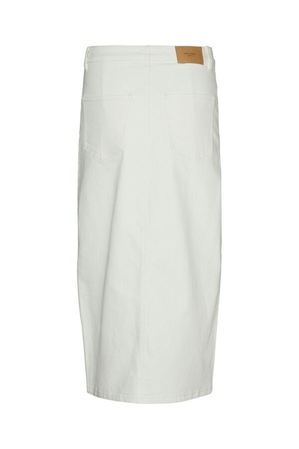 Vero Moda Saia de ganga midi Branco