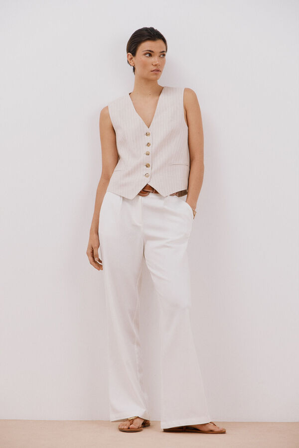 Cortefiel Collete em linho Tostado