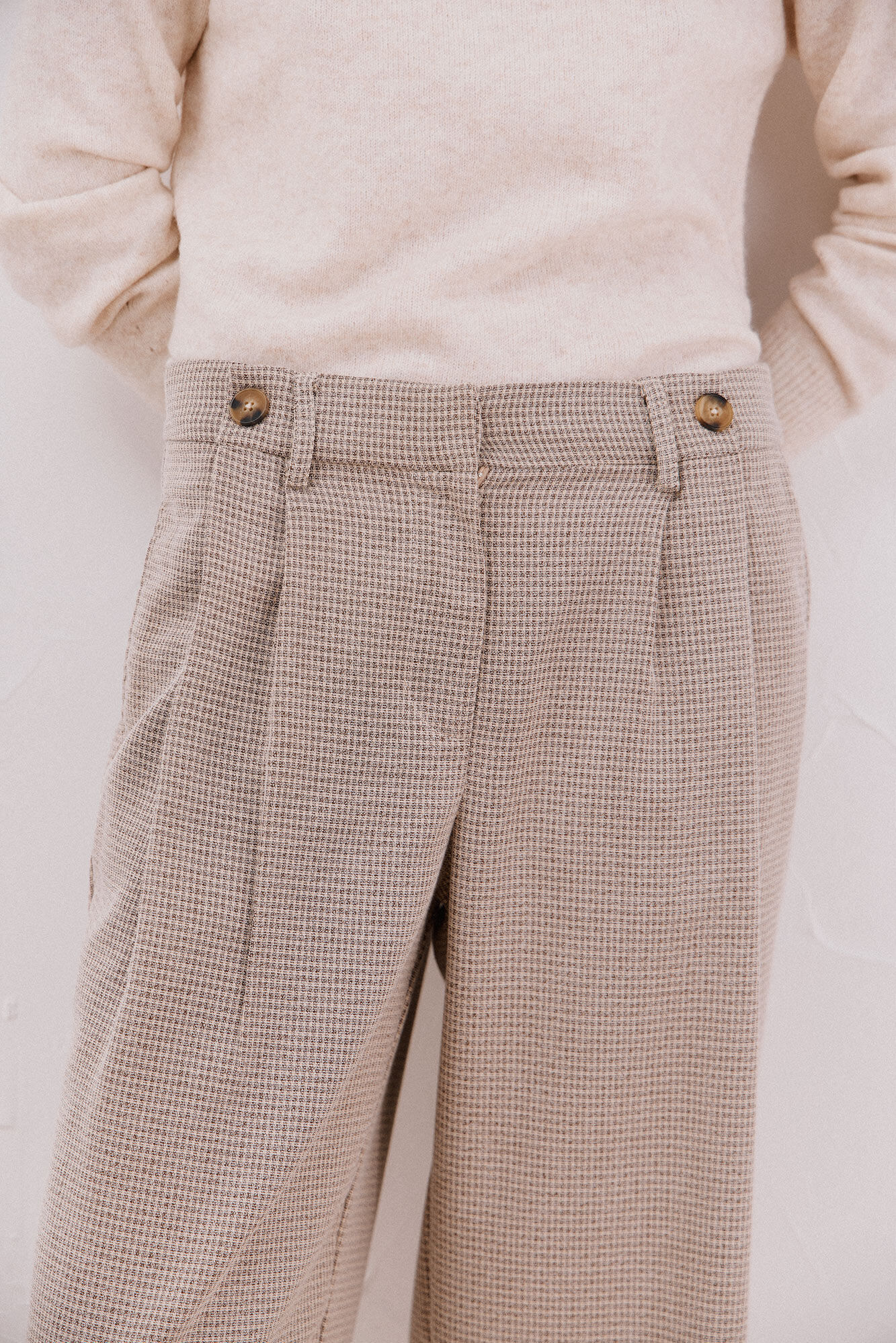 Cortefiel Pantal&oacute;n largo ancho con pinzas
