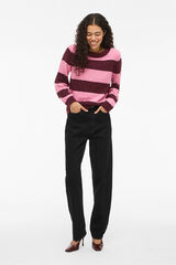 Vila Jersey de punto con rayas Morado