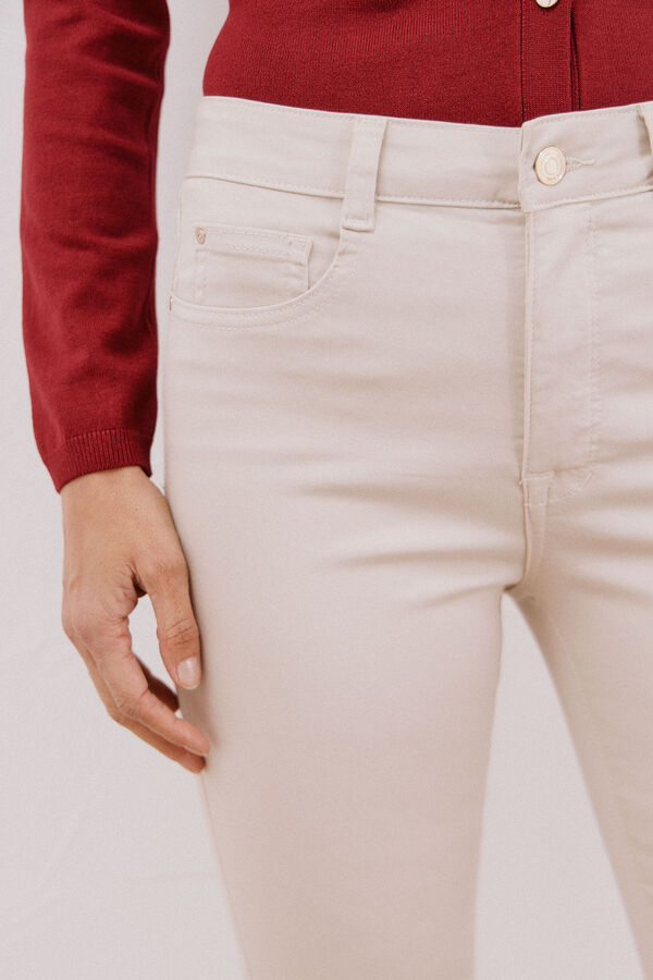Cortefiel Pantalones Sensational color Ecru