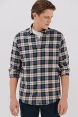 Cortefiel Camisa flanela xadrez Azul