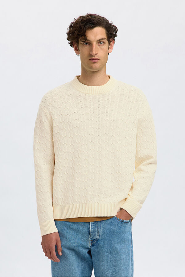 Selected Jersey estructura 100% algod&oacute;n org&aacute;nico. Blanco