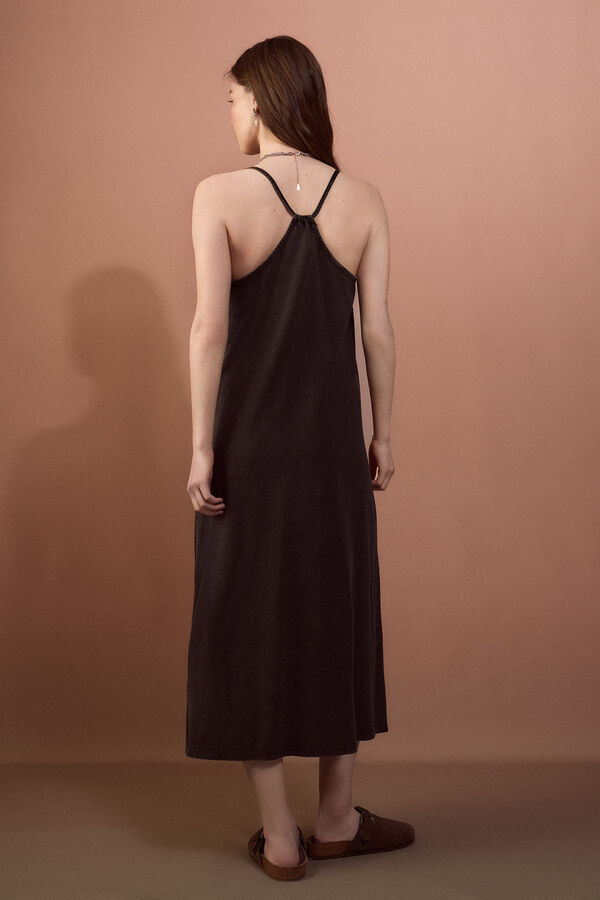 Slowlove Vestido tirantes tachas Preto