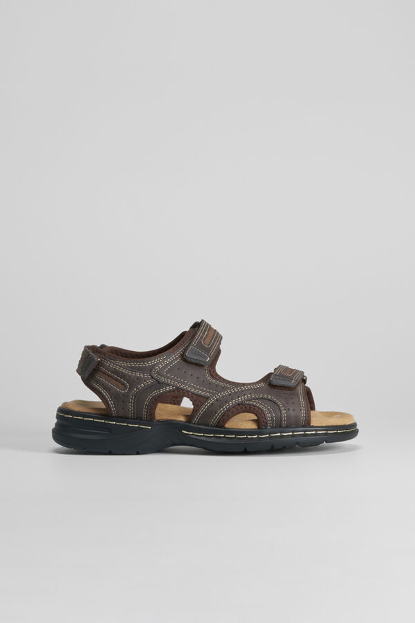 Comfeet Sandalia californiana cosidos COMFEET Marr&oacute;n oscuro