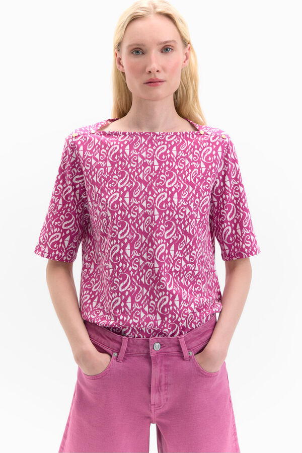 Cortefiel Camisola básica com botões dourados Cinzento