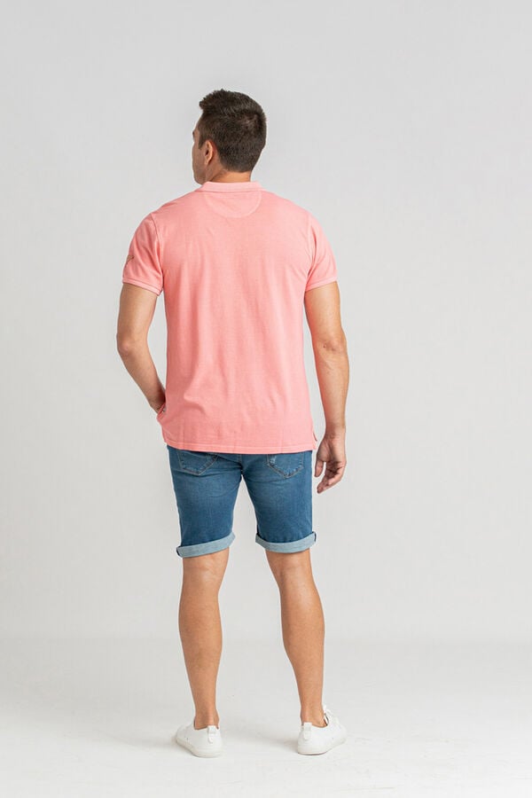 Privata Polo piqu&eacute; lavado 100% algod&oacute;n Rosa