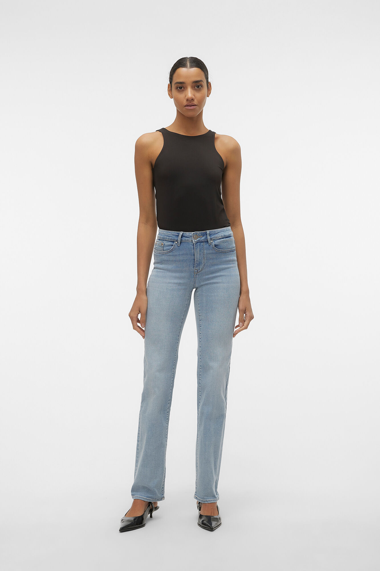 Vero Moda Jeans rectos tiro alto