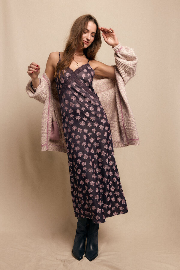 Slowlove Vestido lencero Roxo