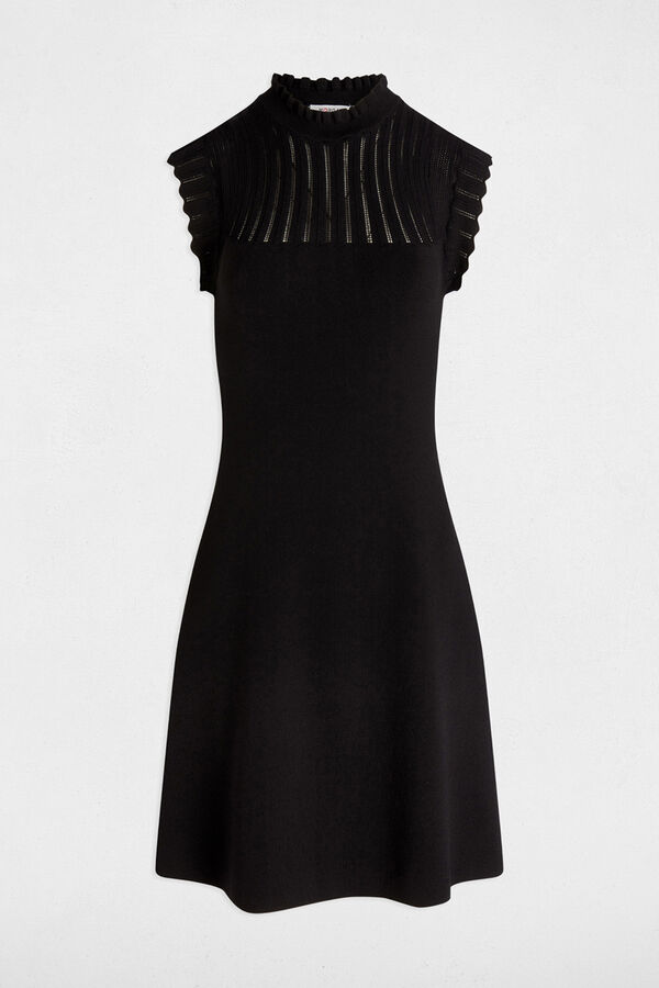 Morgan Vestido punto corto evas&eacute; Negro