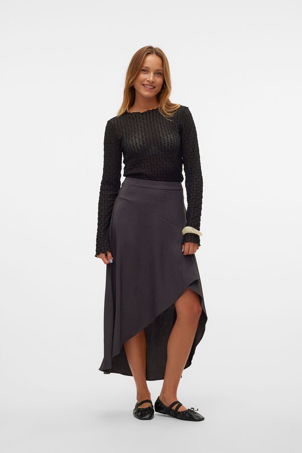 Vero Moda Saia longa de tecido Cinzento