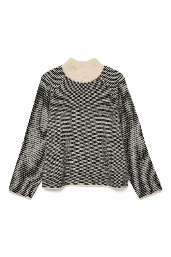 Vero Moda Jersey de punto cuello subido Gris